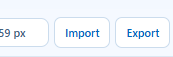 Import and Export buttons in the Widget Studio toolbar